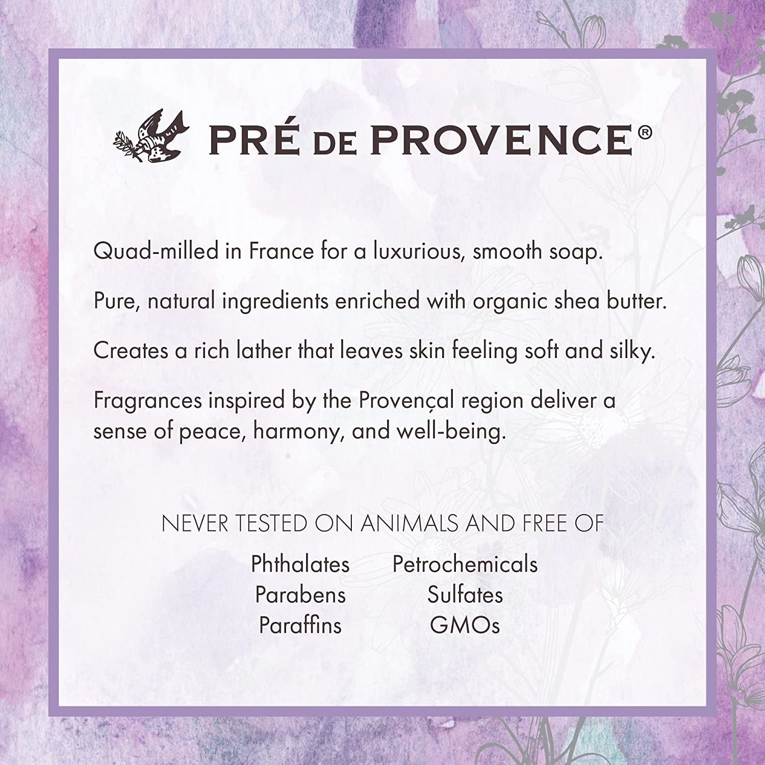 Artisanal Soap Bar, Enriched with Organic Shea Butter, Natural French Skincare, Quad Milled for Rich Smooth Lather, 8.8 Ounce, Lemongrass